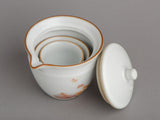 Tea set #149 camping, Zhu Yao ceramic, 3 pieces.