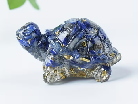 Żółw, figurka herbaciana, żywica, 5x2 cm