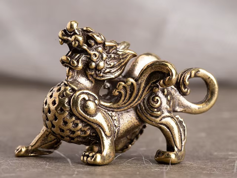 Smok, figurka, metal, 2.5x3.5 cm