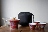 Tea set #257, ceramic, 5 items
