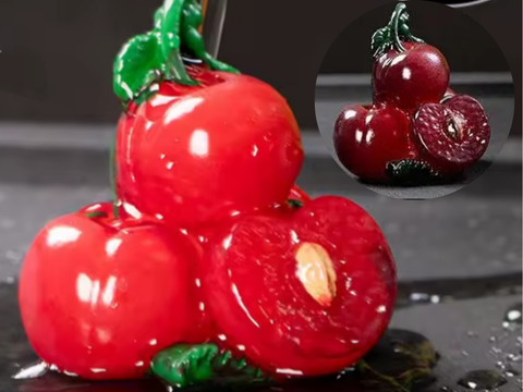 Вишня, термофигурка, смола, 5x5x6 см