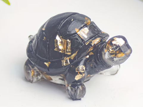 Żółw, figurka herbaciana, żywica, 5x2 cm