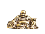 Hotei, figurka herbaciana, metal, 2x4 cm