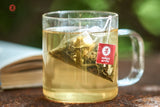 Moli Piao Xue Lu Cha (Jasmine green tea), 15 pieces of 2g each.