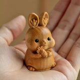 Кролик, чайная фигурка, дерево, 5 см